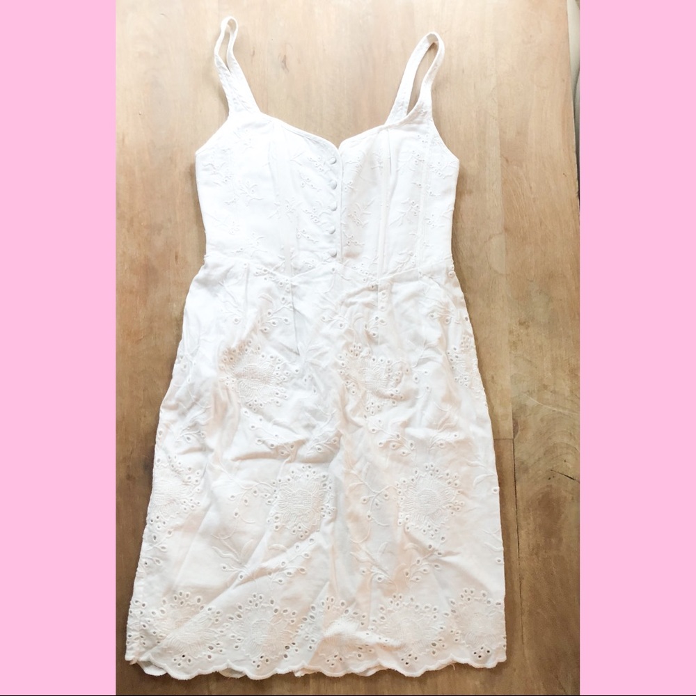 Paul Smith White Broderie Anglaise Bones Dress